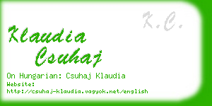 klaudia csuhaj business card